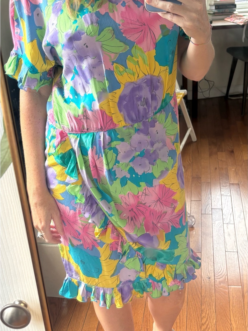 Dior Vintage - 100% silk floral dress
